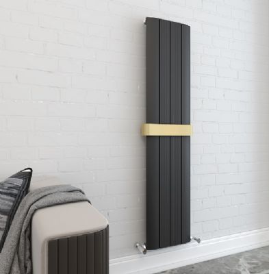 TAILORED TAUPO BLACK ALUMINIUM DESIGNER RADIATOR H1800mm x W375mm, 2148 (TB) TAILORED TAUPO BLACK ALUMINIUM DESIGNER RADIATOR H1800mm x W375mm, 2148 (TB)